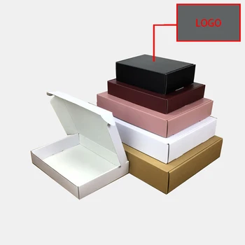 

5 Colors 12sizes Hard Strong Cardboard Gift Boxes Blank Paper Box Carry Case Packaging Box Accept Custom Logo