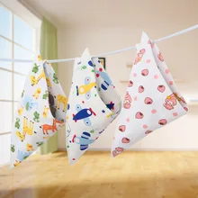 1 шт., Детские хлопковые нагрудники для девочек и мальчиков, милые Мультяшные животные, треугольные нагрудники для малышей, Одежда для новорожденных