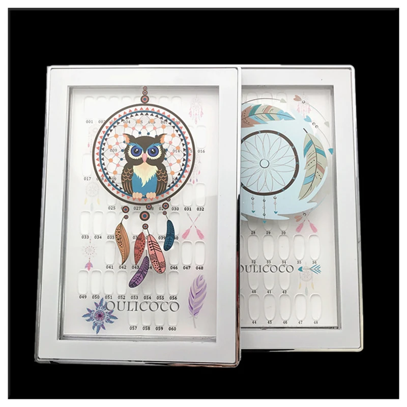 

48/60 Colors High Quality Acrylic Nail Display Book Mosaic Models Nail Polish Gel Show Shelf