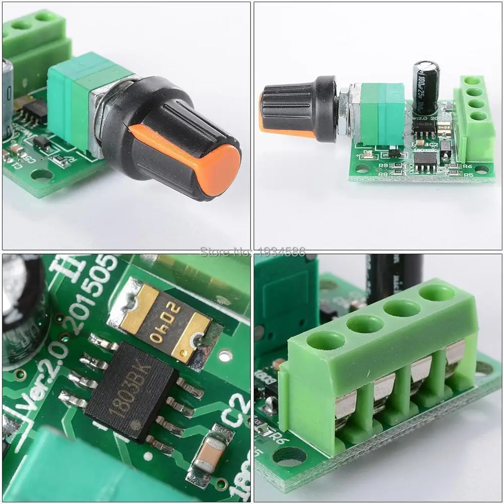 Low Voltage DC 3V 5V 6V 9V 12V 2A Motor Pump Mini Speed Controller PWM Regulator