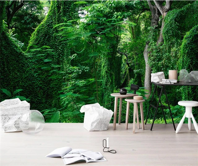 Individuelle Fototapeten Wald 3D Wandbilder Landschaft Grünen Baum ... Individuelle Fototapeten Wald 3D Wandbilder Landschaft Grünen Baum ...