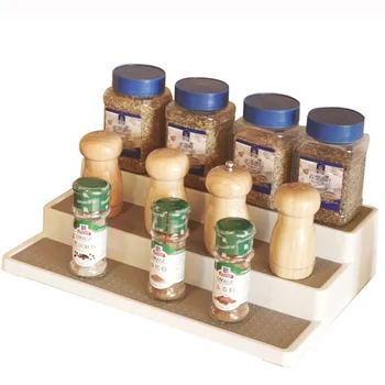 

3 Levels Spice Rack Anti-slip Easy to Install and Clean Storage Shelf for Kitchen Estante suministros de cocina BDF99