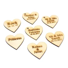 60* Индивидуальный заказ деревенский свадебное вино очарование древесины ярлык в форме сердца предметы для вечеринки подарок бирка деревянная свадьба Дерево желаний Декор