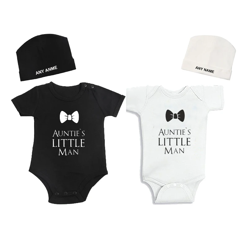 

Culbutomind Aunts Little Man Print Summer Cotton Short Sleeve Funny Cute Twins Boys Girls Baby Romper Outfit ClothesandCustomBea