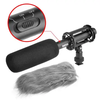 

BOYA BY-PVM1000 Professional DSLR Condenser Shotgun Microphone Video Interview Reporting for Canon Nikon Sony DSLR Cameras