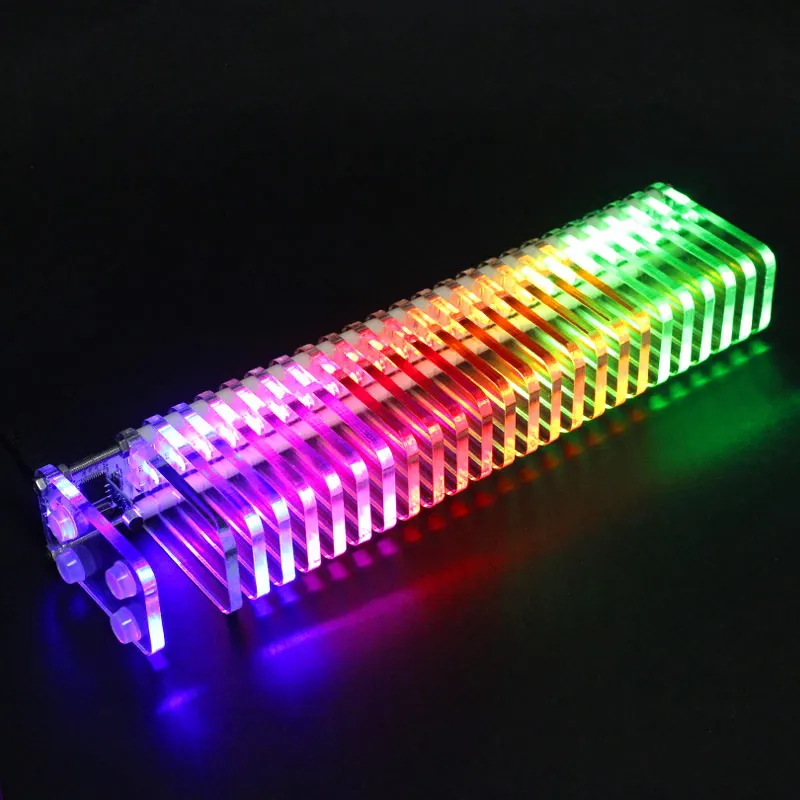  Elecrow K25 Crystal DIY LED Music Spectrum Analyzer USB 3D LED Light Cube Kit Audio RC Spectrum DAC - 32966089947