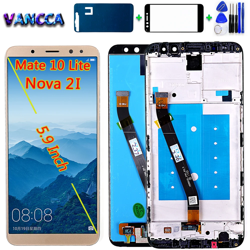 

Vancca 5.9 inch LCD display for Huawei MATE 10 lite 2160*1080 Touch Screen Digitizer Assembly Nova 2i Frame with Free Tools
