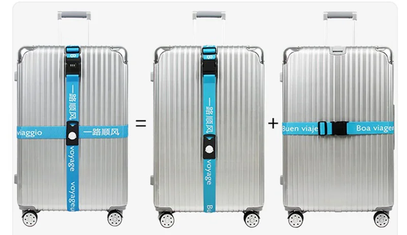 3 цифры Замок с паролем Пряжка ремень для багажа Дорожный чемодан полиэстер крест багажный ремень для обвязки аксессуары для путешествий
