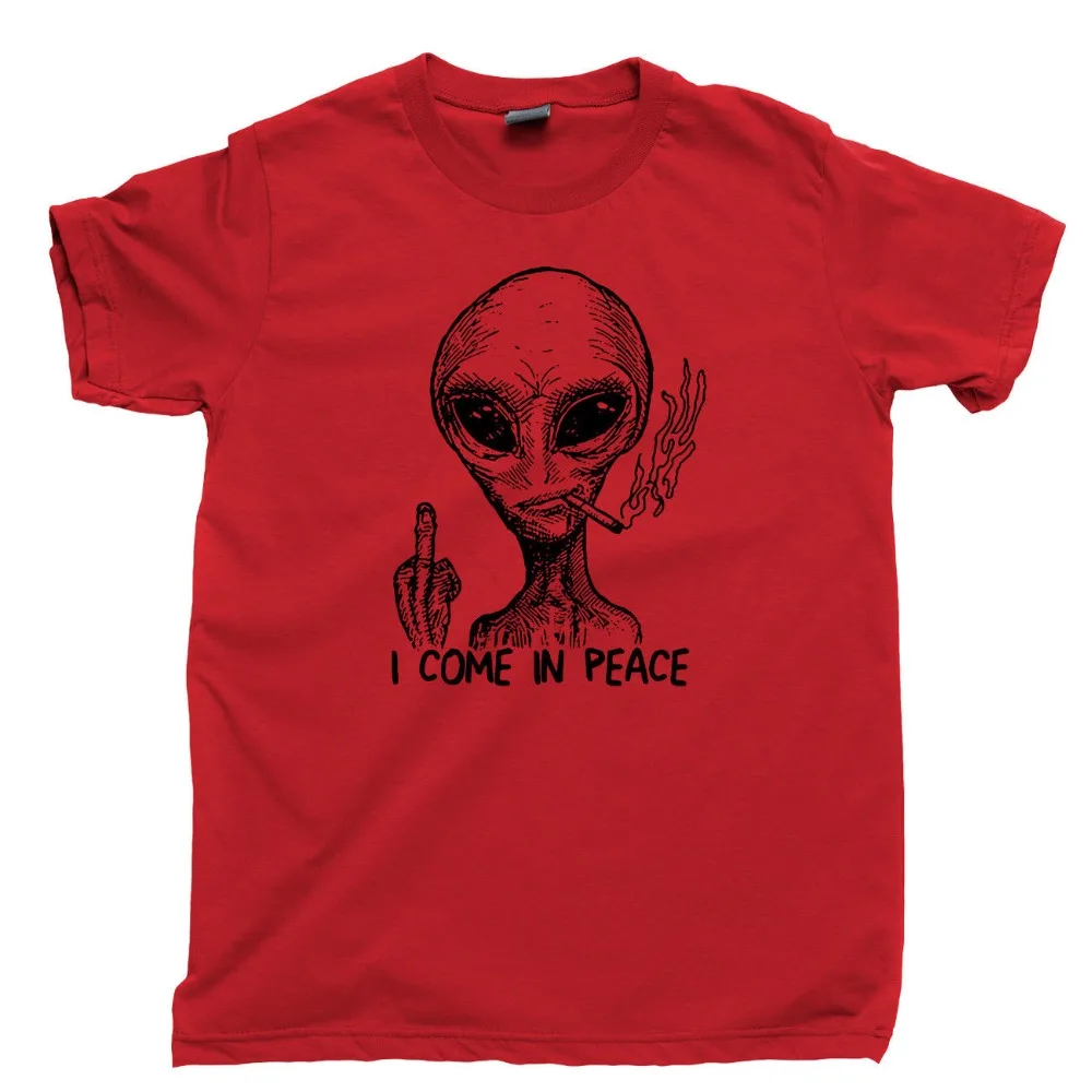 Alien I Come In Peace T Shirt Extraterrestrial Ufo Area 51 Roswell Spaceship 2019 New T-Shirts Men Clothing High Quality Shirts Alien I Come In Peace T Shirt Extraterrestrial Ufo Area 51 Roswell Spaceship 2019 New T-Shirts Men Clothing High Quality Shirts