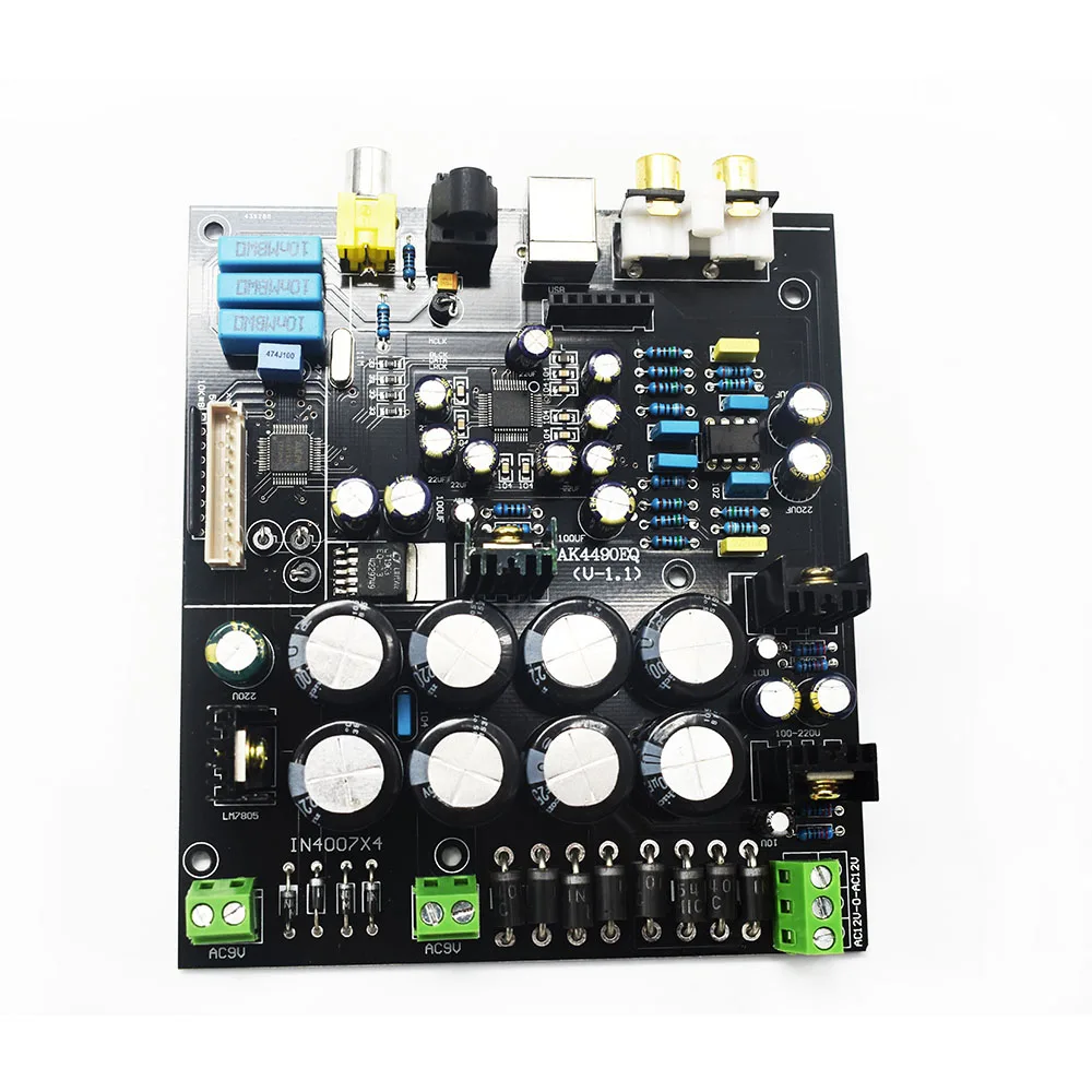 AK4490+ AK4118+ OP Amp NE5532 мягкое управление DAC аудио декодер доска без USB дочь карты D3-003