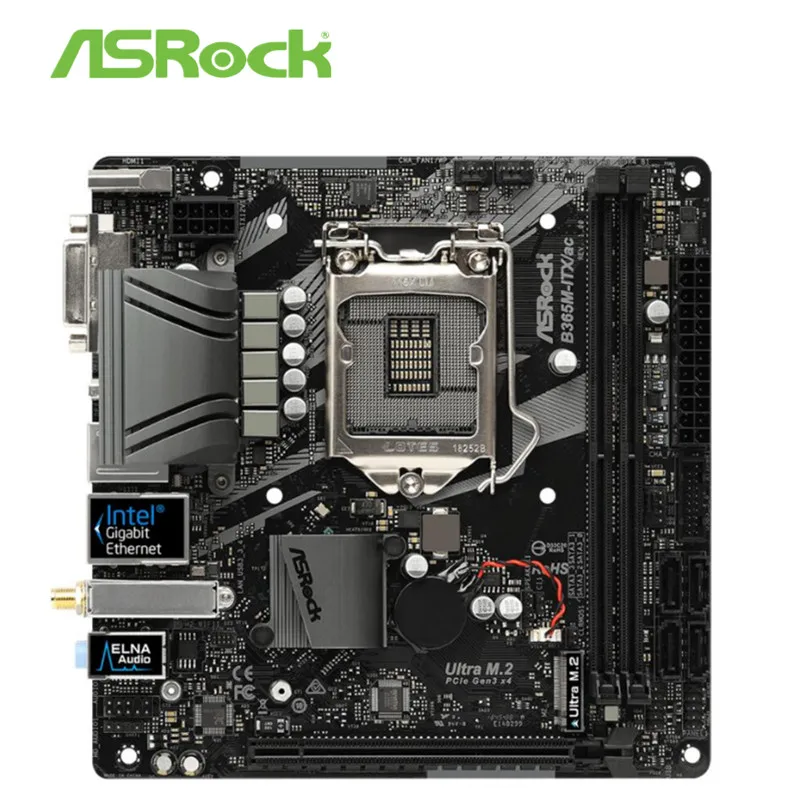 Полный ASRock B365M-ITX/AC материнская плата B365 ITX маленькая Плата Поддержка 8/9 поколения cpu