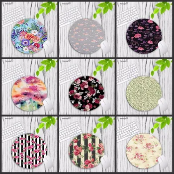 

Mairuige Red Flamingo Silicone Pad to Mouse Game Hot Selling Fashion Design mouse mat 20x20cm Professional Round Mouse Mat