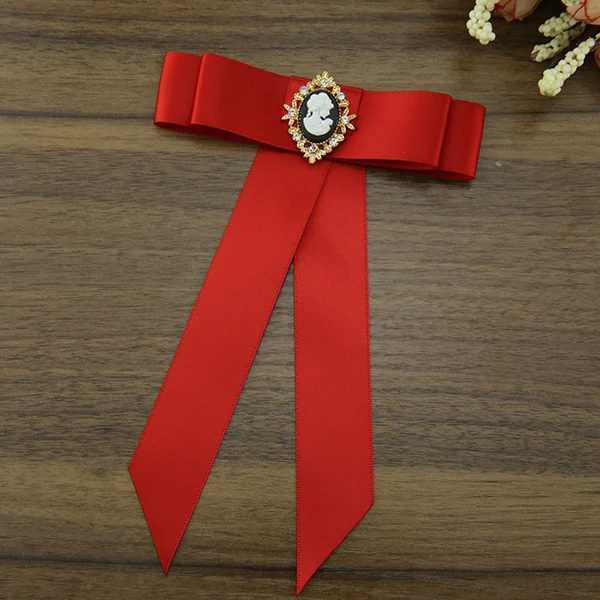 I-Remiel ленты галстук-бабочка для женщин Женский костюм галстуки для школьной формы британский стиль рубашка платье блузка воротник одежда аксессуары - Цвет: Красный