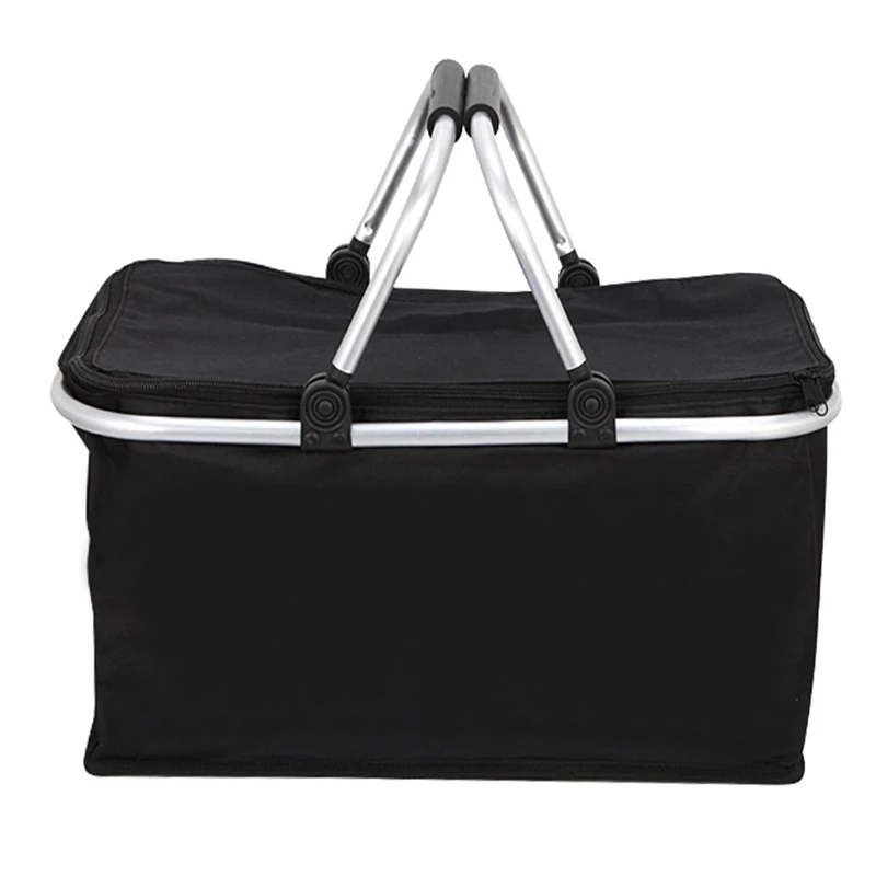 Billig Falten Picknick Camping Isolierte Kühler Kühlen Hamper Lagerung Korb Tasche Box Outdoor Picknick Taschen