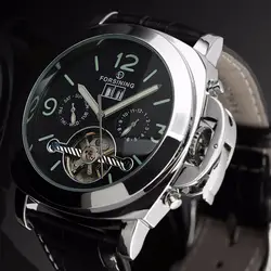 Forsining 2018 автоматические часы для мужчин Relogio Masculino кожаный ремешок Erkek коль Saati часы лучший бренд класса люкс Montre Homme Relojes