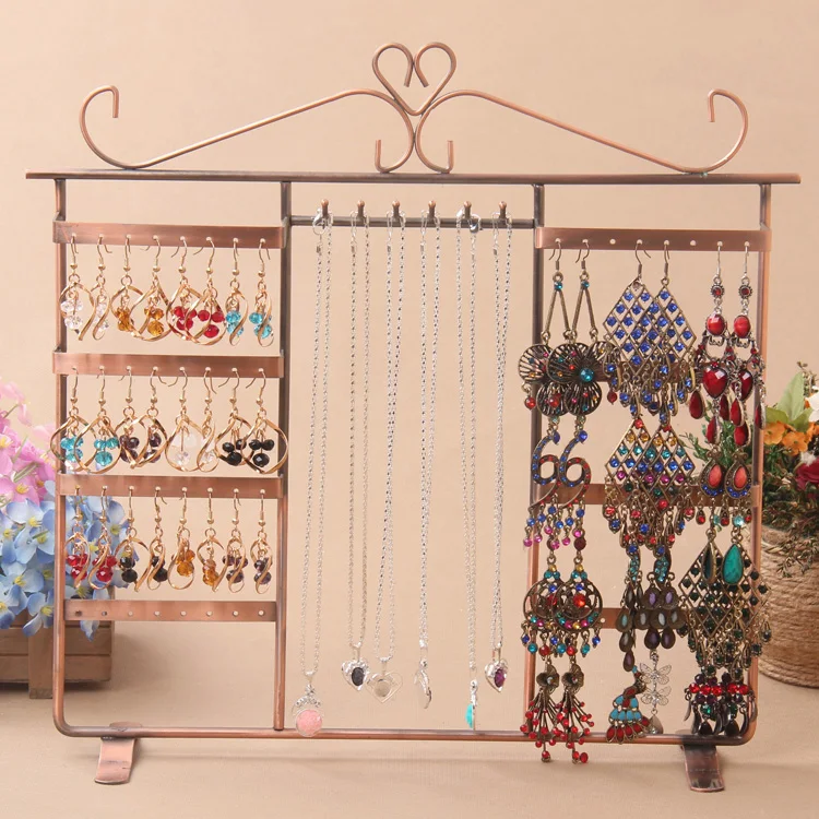 Multifunctional Storage Rack Iron Jewelry Earring Holder Frame Multifunctional Storage Rack Iron Jewelry Earring Holder Frame Necklace Bracelet Display Bag Mail In Holders Racks From Home