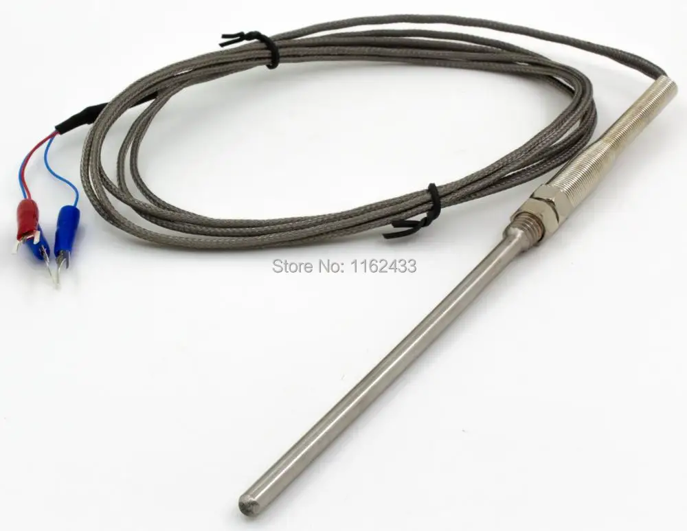 

FTARP07 PT100 type 2m cable probe head RTD temperature sensor M8 thread probe length 50mm 100mm 150mm 200mm