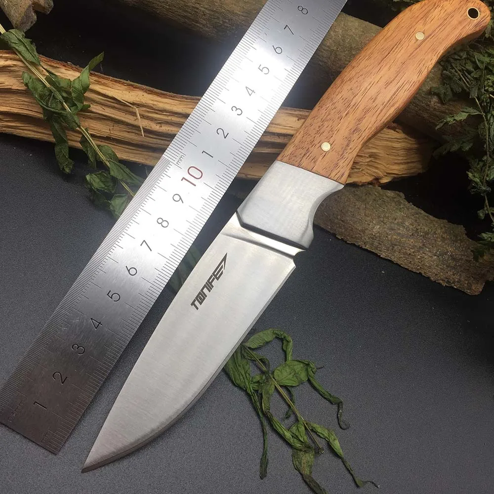 TONIFE HKT4003 Farmer Fixed Blade Knife 5Cr15MoV rosewood Handle