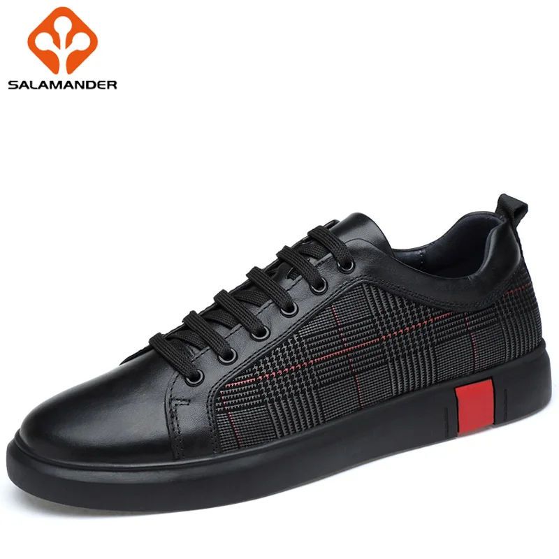 

SALAMANDER New Men Skateboarding Shoes Genuine Leather Man Brand Outdoor Athletic Mens Sneakers Large Size Sport Shoes For Women