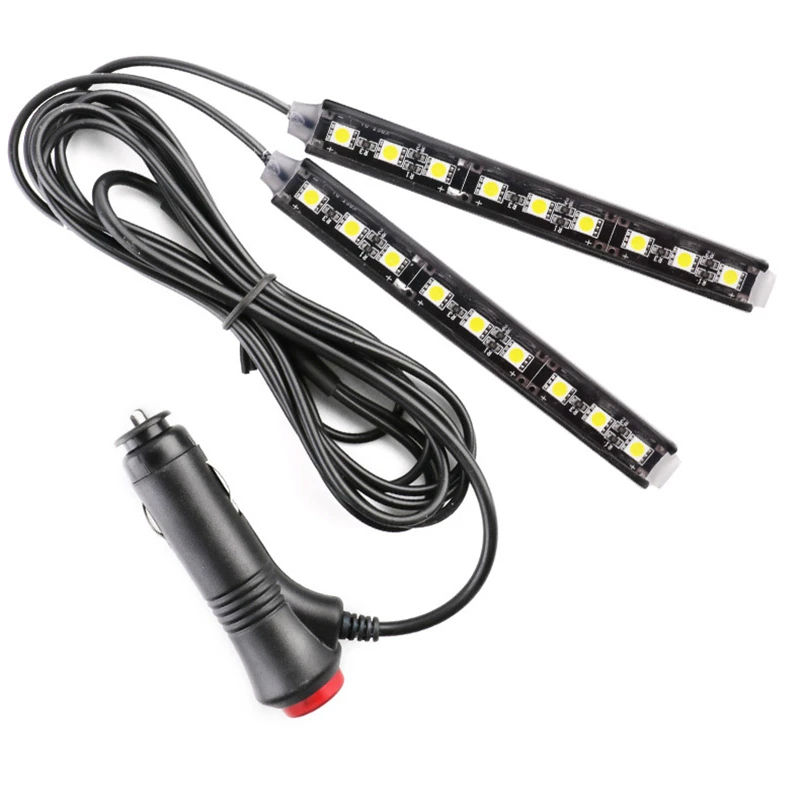 2 шт./компл. 2 в 1 цветная(RGB) атмосферная лампа 5050 18SMD светодиодный полоски для автомобиля окружающей среды светильник Подсветка салона окружающей среды светильник Underglow 12V