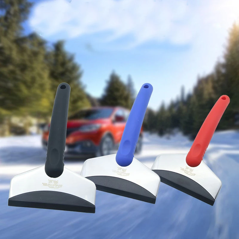 Stainless Ice Scraper with Curvy Anti Slip Handle Snow Ice Scraper