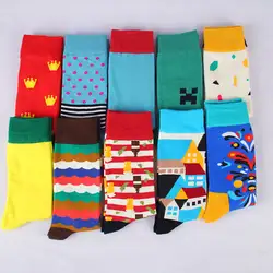 Красочные Ограниченная серия Andy Warhol хлопковые носки для мужчин и женщин Happy socks Фрукты животных в полоску Смешные Носки