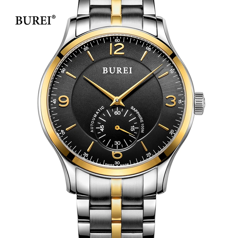 Relogio Masculino BUREI Роскошные Брендовые мужские военные часы модные автоматические