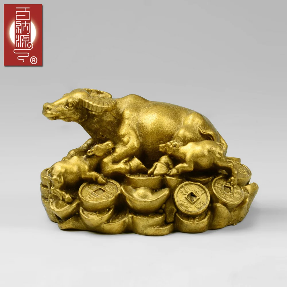 

Bronze gift lovers Art copper Patchwork money, cattle decoration topnew home decoration Small fortune