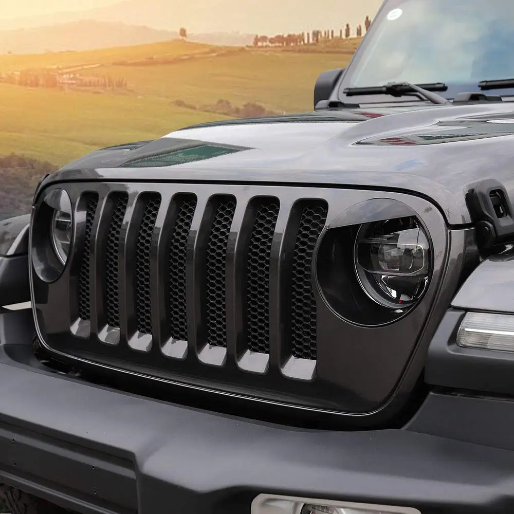 Marlaa 2 шт. Bezels фары переднего света Чехлы Angry Eyes для Jeep Wrangler Sport JL пара