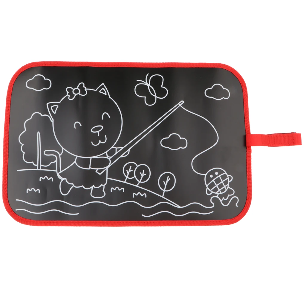Kids Mess Free Chalk Coloring Board Doodle & Drawing Board Educational Learning Travel Gift For Boys Girls - 4 Patterns