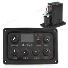 ДЖОЙО эквалайзера EQ-505 цифровой 5-полосный эквалайзер гитара Пикап предусилителя & тюнер ЖК-дисплей Профессиональный музыкальный инструмент частей аксессуаров
