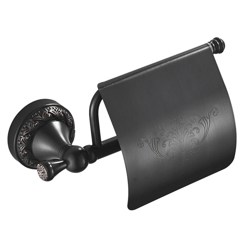 Современный черный настенный набор оборудования для ванной Роскошная медная одежда крючок туалетная бумага полотенца бар аксессуары для
