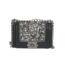 Enrejado de diamante de Lujo Mujeres de Los Bolsos Diseñador Señora Acolchado Plaid Bolsa de Hombro Crossbody Bolsos de Cuero Mujeres Bolsa de Mensajero