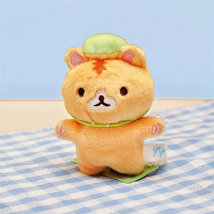 Японская подвеска плюшевая кукла San X Bread Cat моделирование тостов креативная
