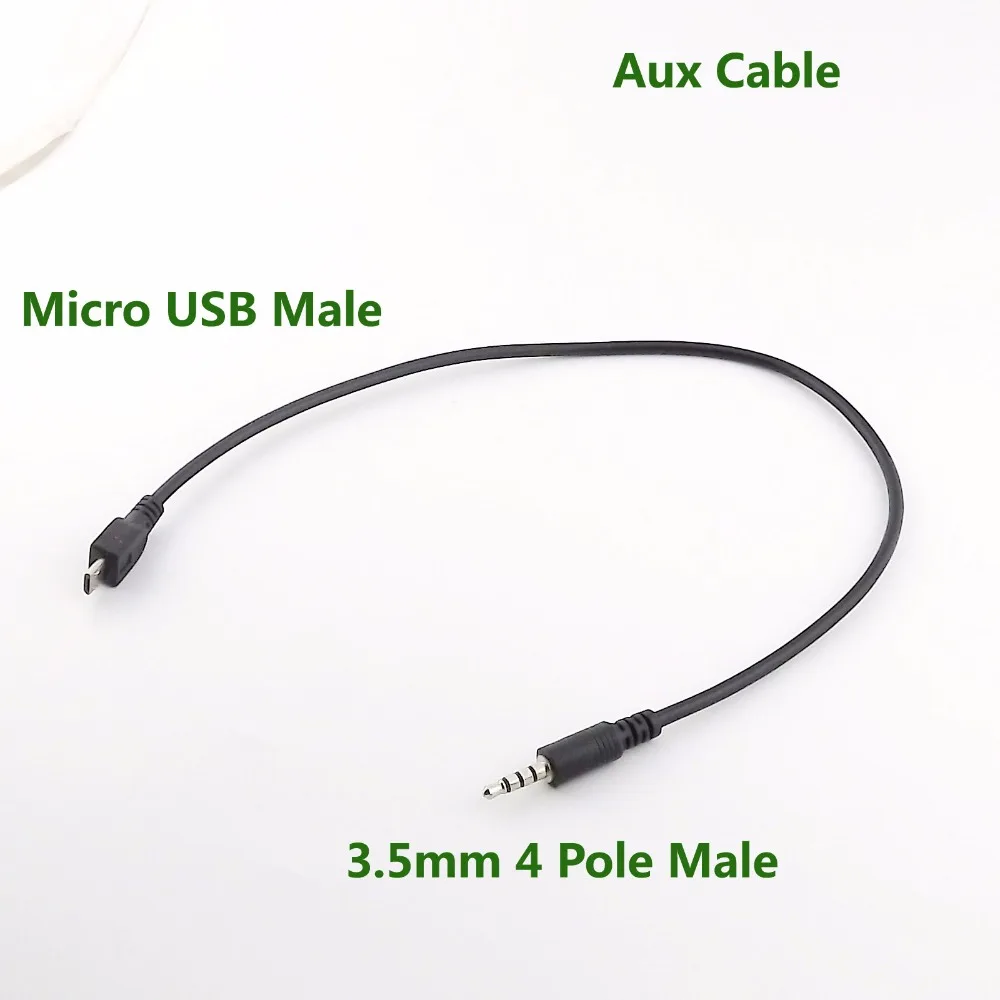 5pcs USB AUX Cable Micro USB Male to Stereo 3.5mm Male Car AUX Out ...