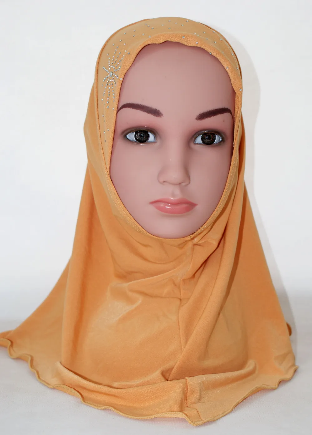 Детский мусульманский шарф для девочек, школьные стразы, головной убор, арабский тюрбан, головной убор, шарф Рамадан, Ближний Восток