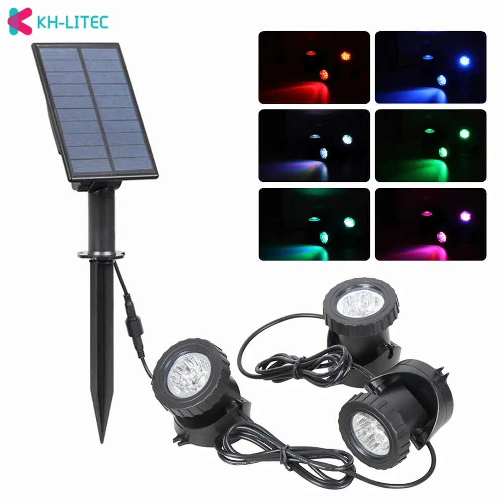 3 Submersible LED RGB Underwater Lights