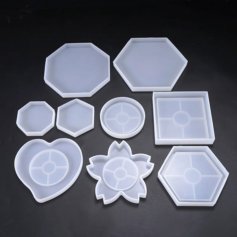

Dried Flower Molds Jewelry UV Resin Epoxy Tools Silicone Flower Pot Base Tea Mat Jewelry Handcraft DIY Mold
