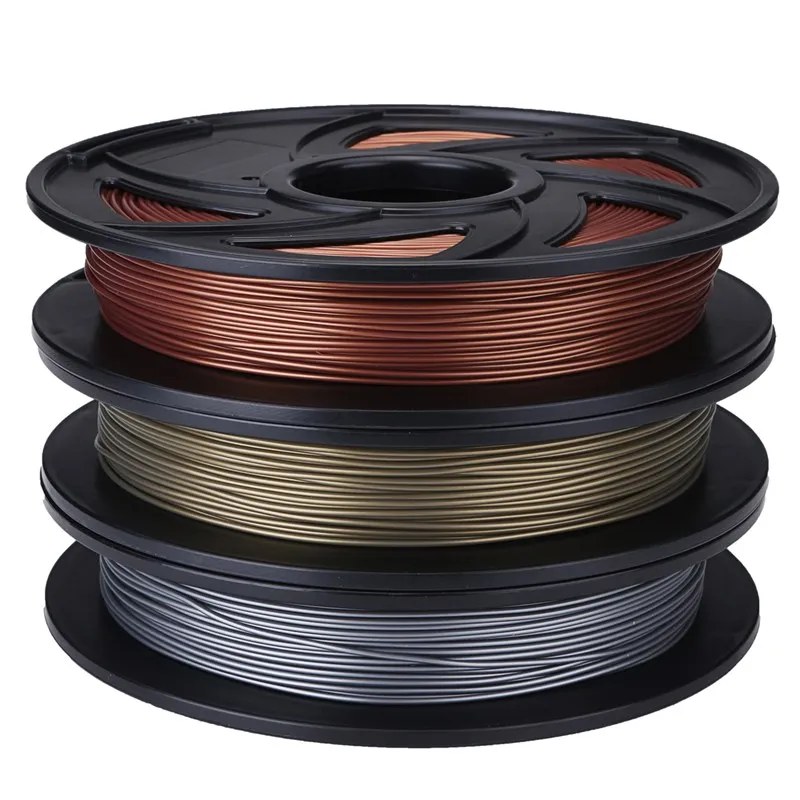 

New Arrival Aluminum/Bronze/Copper Color 1.75mm 0.5kg PLA Filament For RepRap 3D Printer Materials Excellent Quality