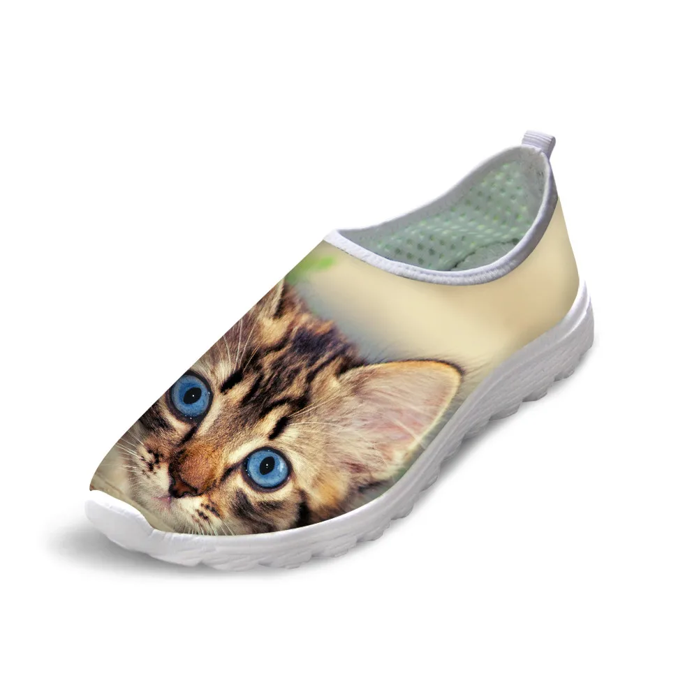 

ELVISWORDS Lovely Cats Women Vulcanize Shoes Summer Breathable Zapatos Mujer Sneakers Mesh Slip On Water Shoes Summer