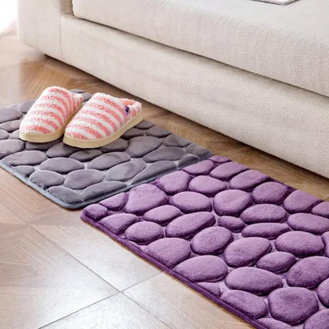 Soft Carpet Cobblestone Memory Foam Mats Home Bathroom Toilet Soft Carpet Cobblestone Memory Foam Mats Home Bathroom Toilet Door Mat Absorbent Non Slip