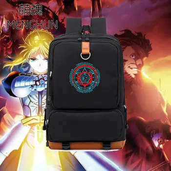 

cool big nylon backpack Luminous logo Fate ZERO curse emblem logo printing FATE BACKPACK gift for anime fans SABER ARCHER NB086