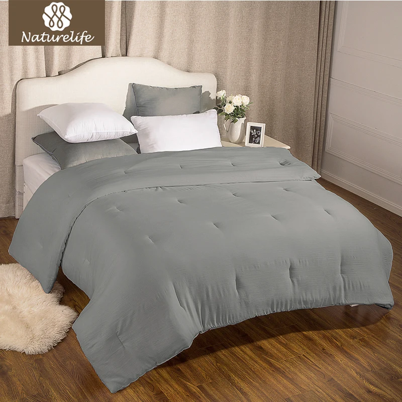Naturelife Washed Cotton Like Duvet Comforter Insert With Corner