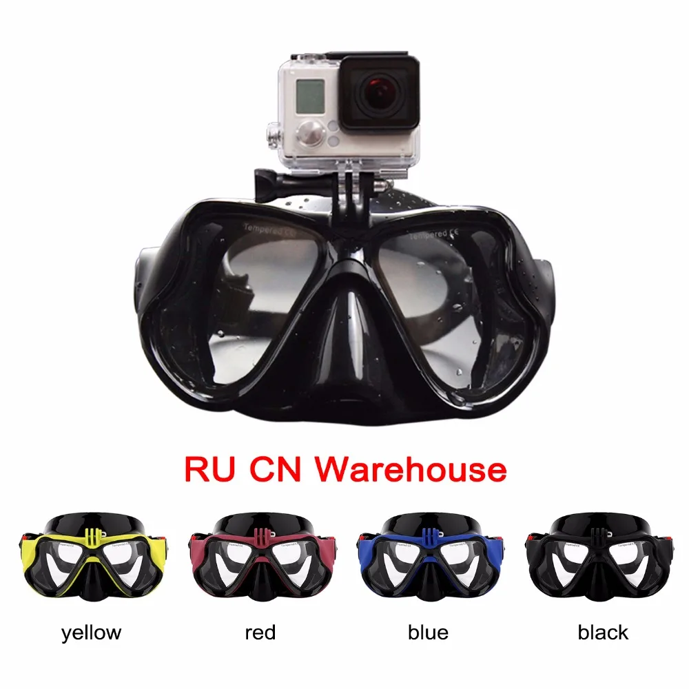 

Professional Underwater Camera Diving Mask Scuba Snorkel Swimming Goggles for GoPro Xiaomi SJCAM Sports Camera Free Shipping