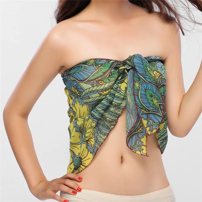 2018 Beach dress Women Beach Tunic Bikini Cover Up Sunscreen Shawl Silk Scarf beach pareo Swimwear Sexy skirt #3j03#F (15)