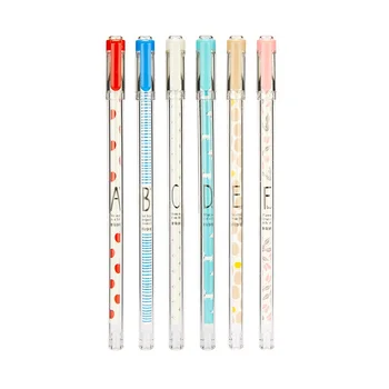 

60 pcs/Lot 0.35mm Roman letter Apple gel pens Extra fine roller ball pens for writing signature Office school supplies FB906