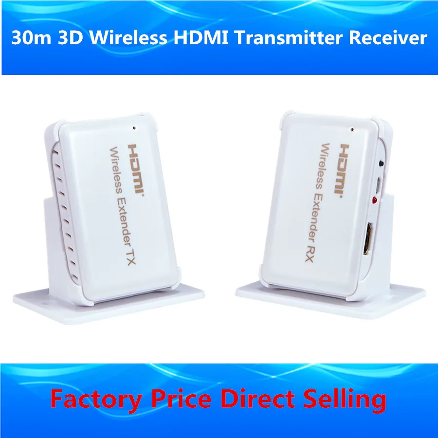 Full HD 1080P Wireless HDMI Extender 30m HDMI1.4 3D WIFI HDMI Sender