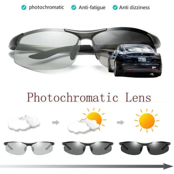 

ZJHZQZ Aluminum magnesium Womens Polarized Photochromatic Sunglasses Outdoor Driving Fishing Running Transition Chameleon Lens