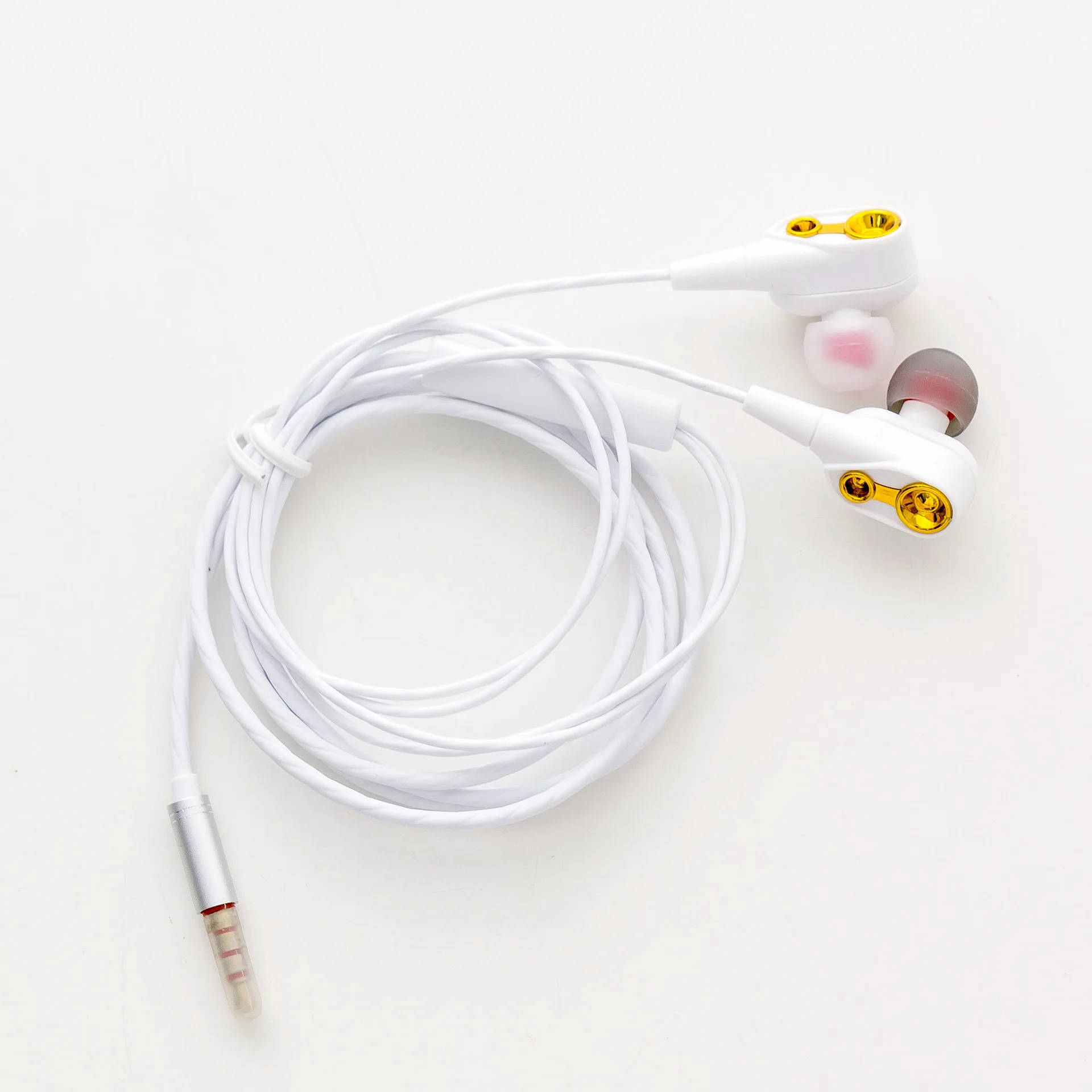 Двойной привод стерео проводные наушники-вкладыши Спортивная гарнитура с микрофоном мини наушники для iPhone samsung huawei Xiaomi