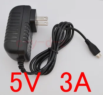 

50PCS AC 100V-240V High quality DC 5V 3A 3000mA Micro USB Charger for Tablet PC Power Adapter Supply US plug Free shipping